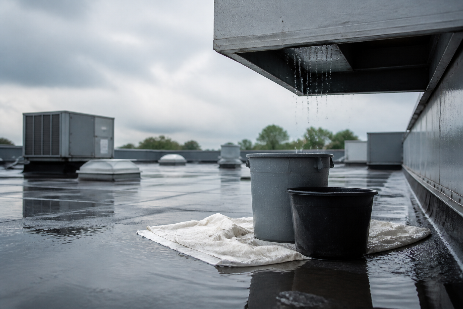 Emergency Commercial Roof Leak: What to Do Before the Contractor Arrives