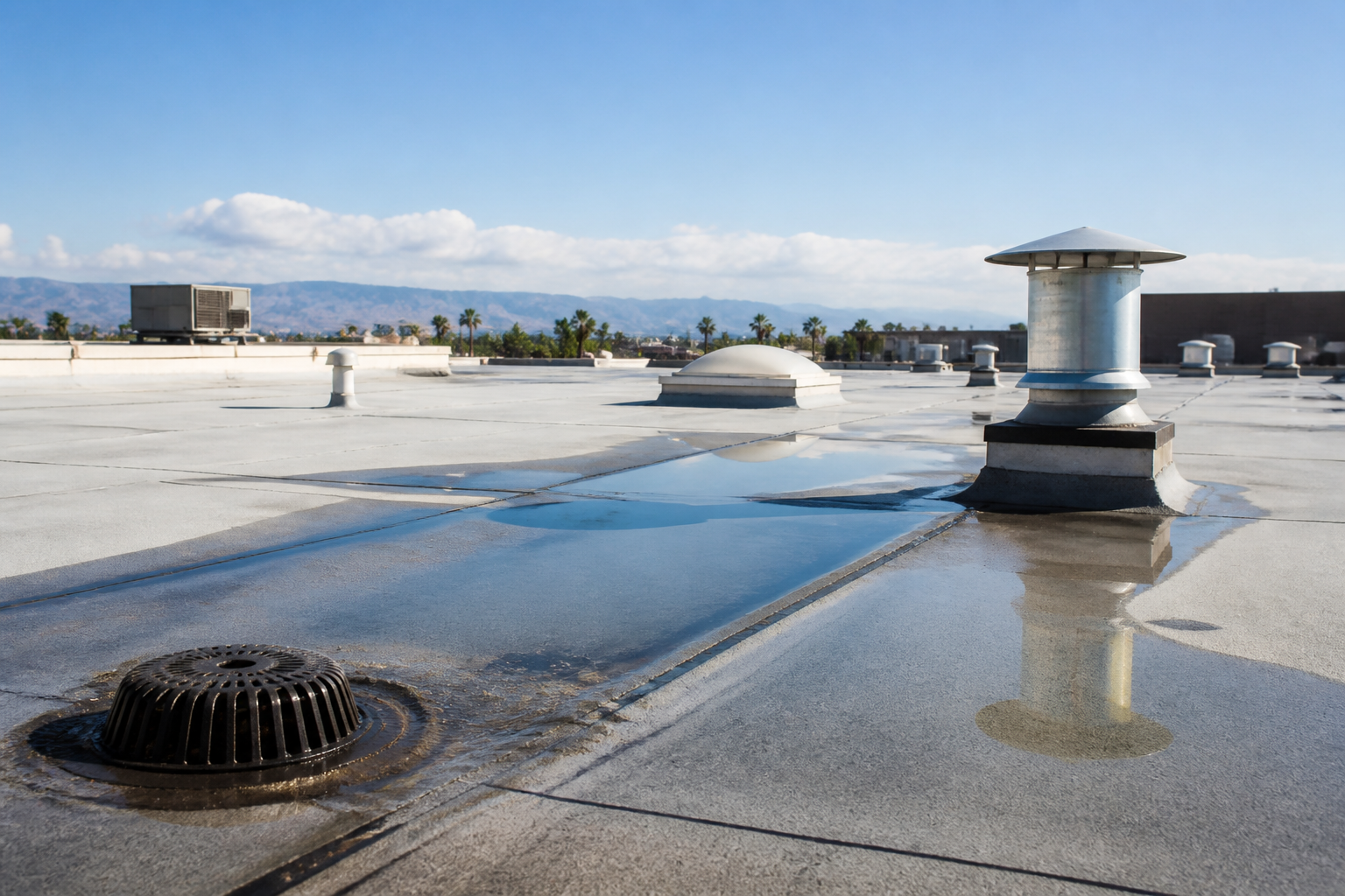 What Causes Flat Roof Leaks on Commercial Buildings in Los Angeles - and How Each One Should Be Fixed